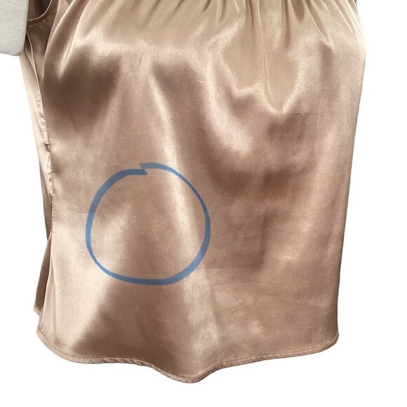 Chico's Gold Satin Cropped Sleeveless Shell/Camisole/Tank Top Sz 1 (M/8) #126N - Picture 6 of 9